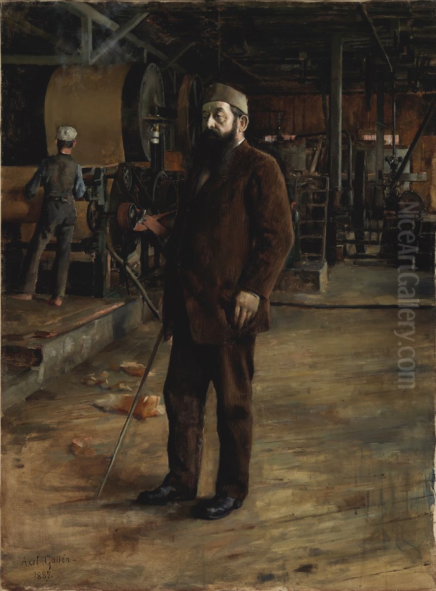 Portrait of Gustaf Adolf Serlachius Oil Painting by Akseli Valdemar Gallen-Kallela