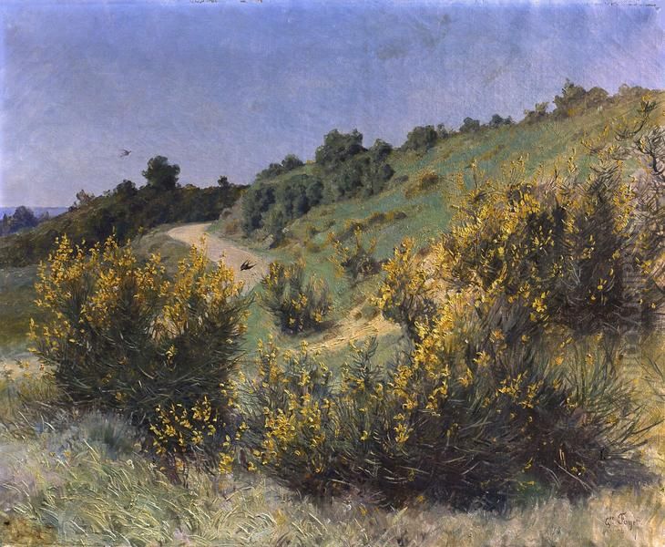 Genets en fleurs Oil Painting by Gustave Fayet