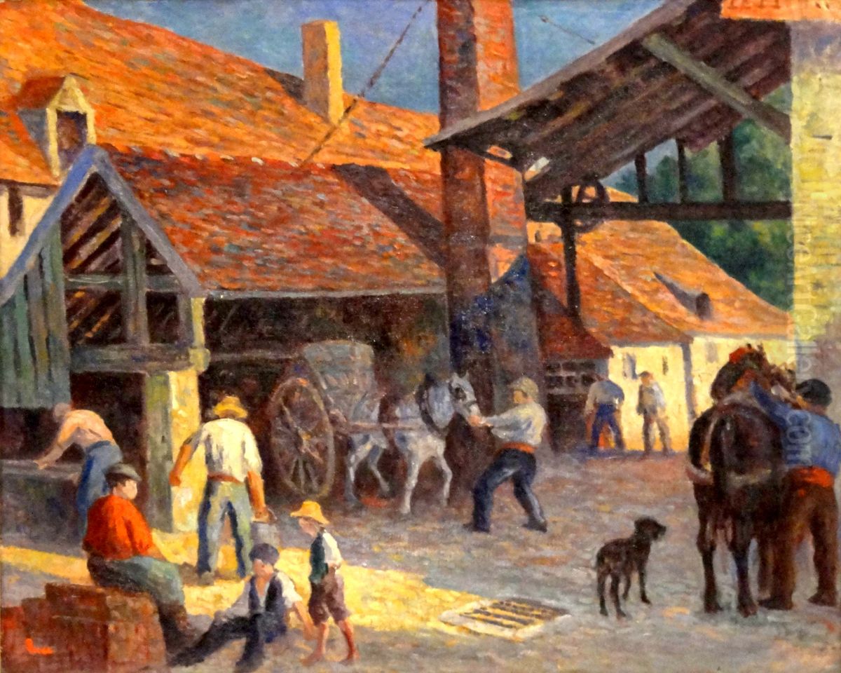 La Briqueterie Oil Painting by Maximilien Luce