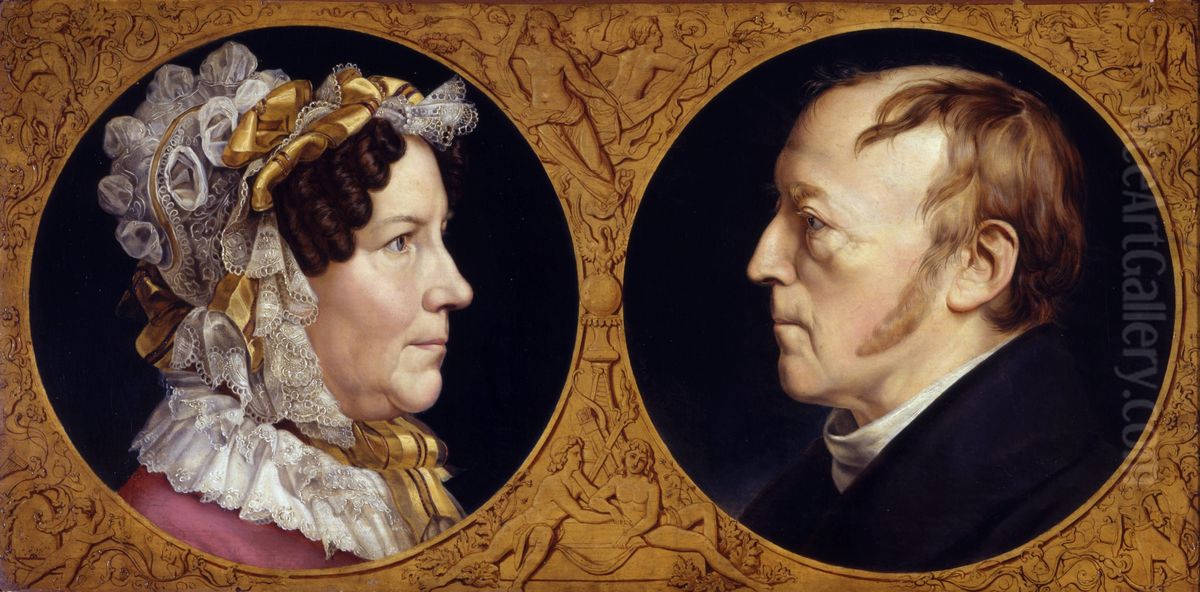 Die Eltern des Kunstlers Oil Painting by Carl Joseph Begas