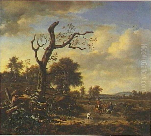 The Leafless Tree Oil Painting by Jan Wijnants