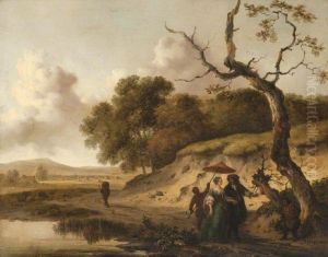 Landscape in Dunes with a Married Couple Landscape in Dunes with a Married Couple