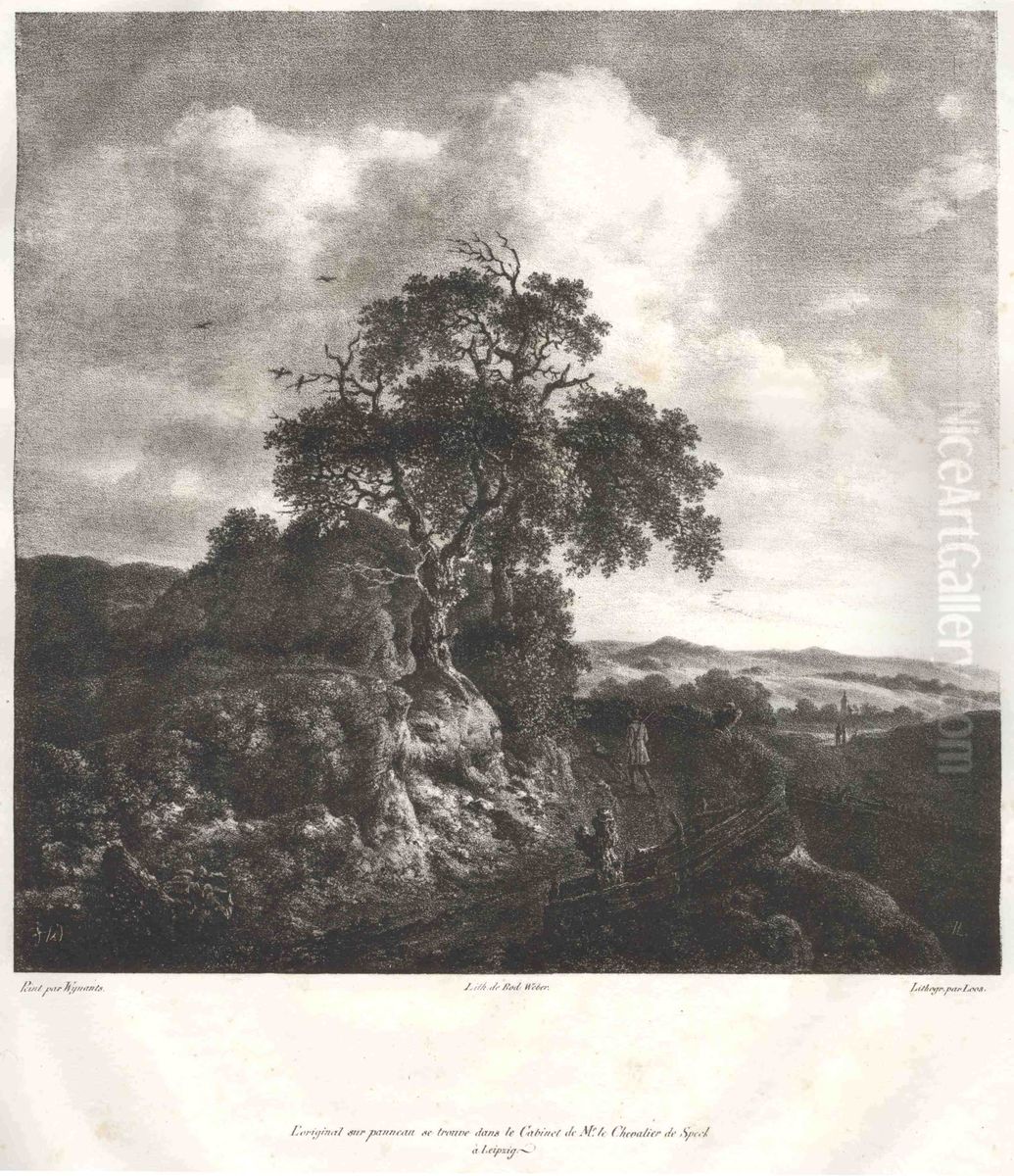 Dunenlandschaft mit einem Jager Oil Painting by Jan Wijnants