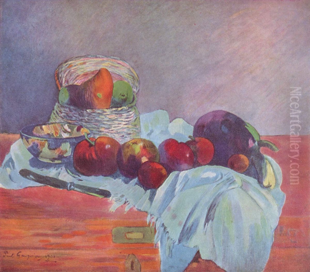 Nature morte au couteau Oil Painting by Paul Gauguin