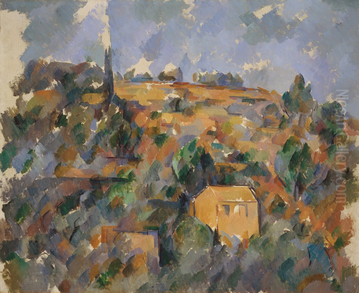 Maisons sur la colline, Provence Oil Painting by Paul Cezanne