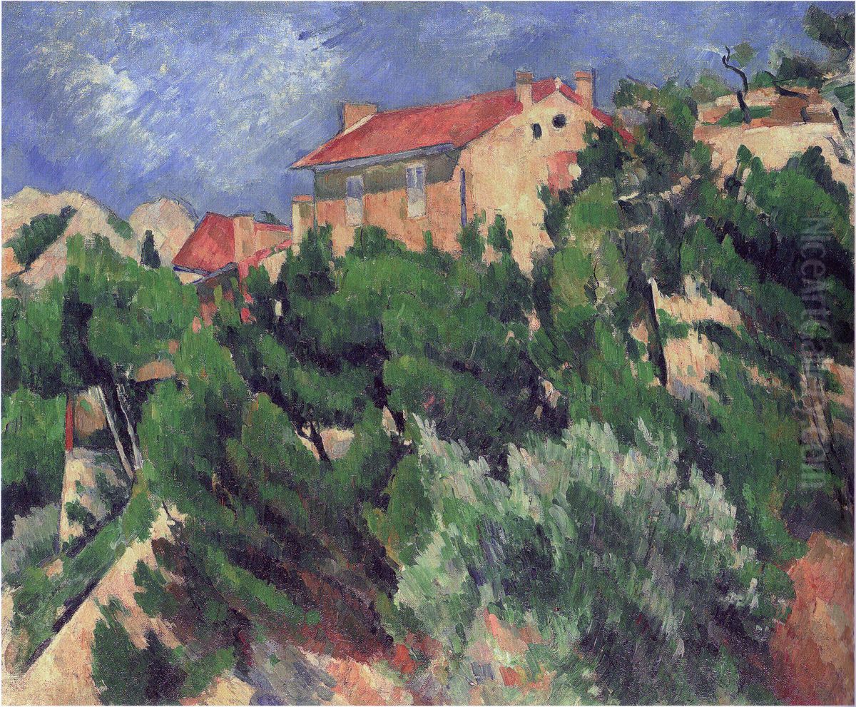 purovu~ansuno feng jing Oil Painting by Paul Cezanne