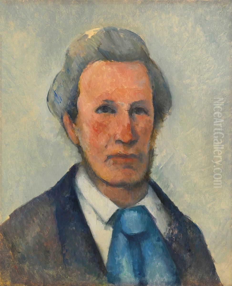 Victor Chocquet, d'apres une photographie Oil Painting by Paul Cezanne