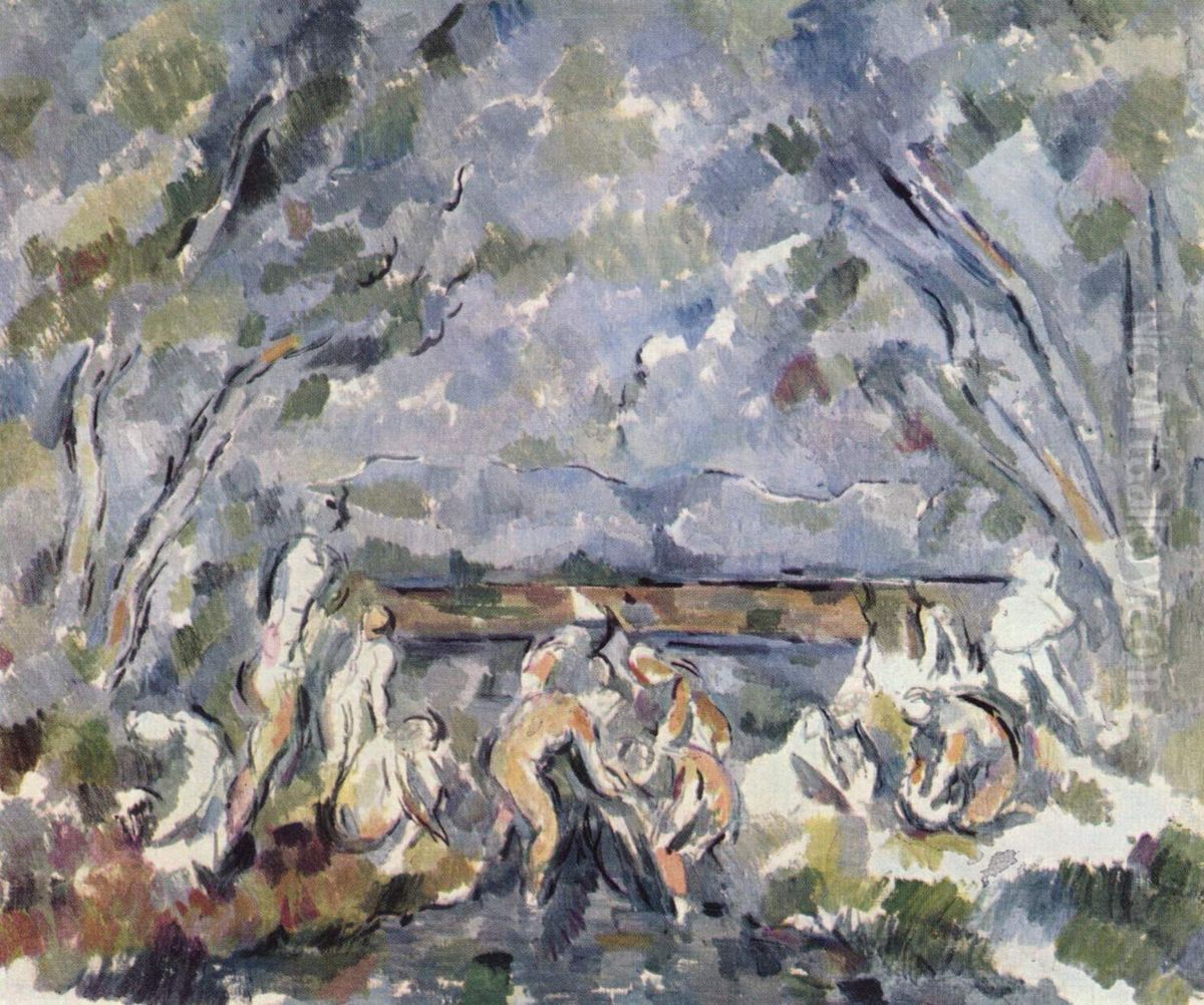 Baigneuses Oil Painting by Paul Cezanne