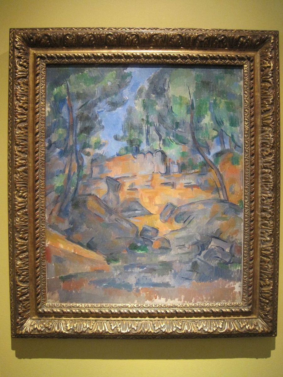 Arbres et rochers Oil Painting by Paul Cezanne
