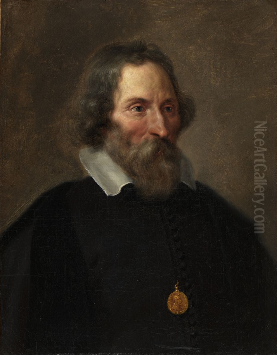 Portret van Erycius Puteanus Oil Painting by Thomas Willeboirts Bosschaert