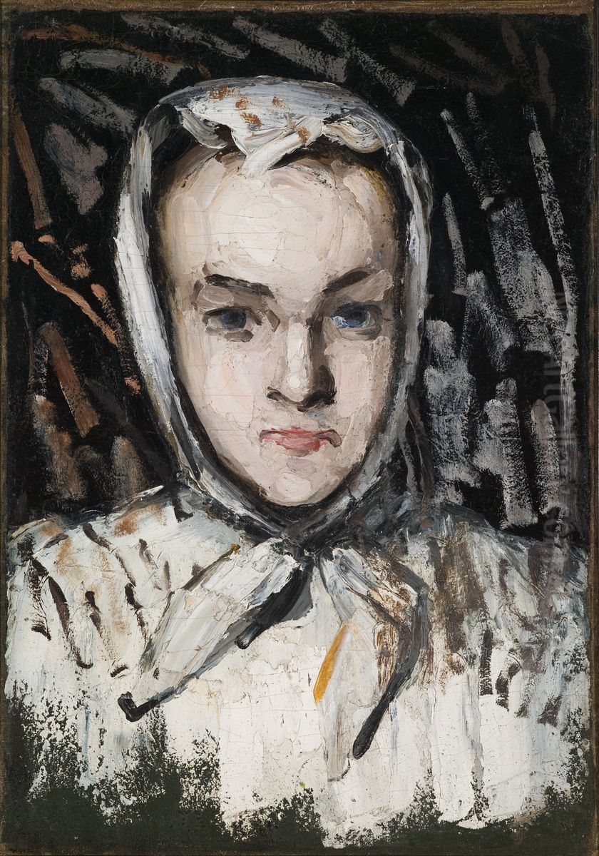 Portrait de Marie Cezanne, soeur de l'artiste Oil Painting by Paul Cezanne