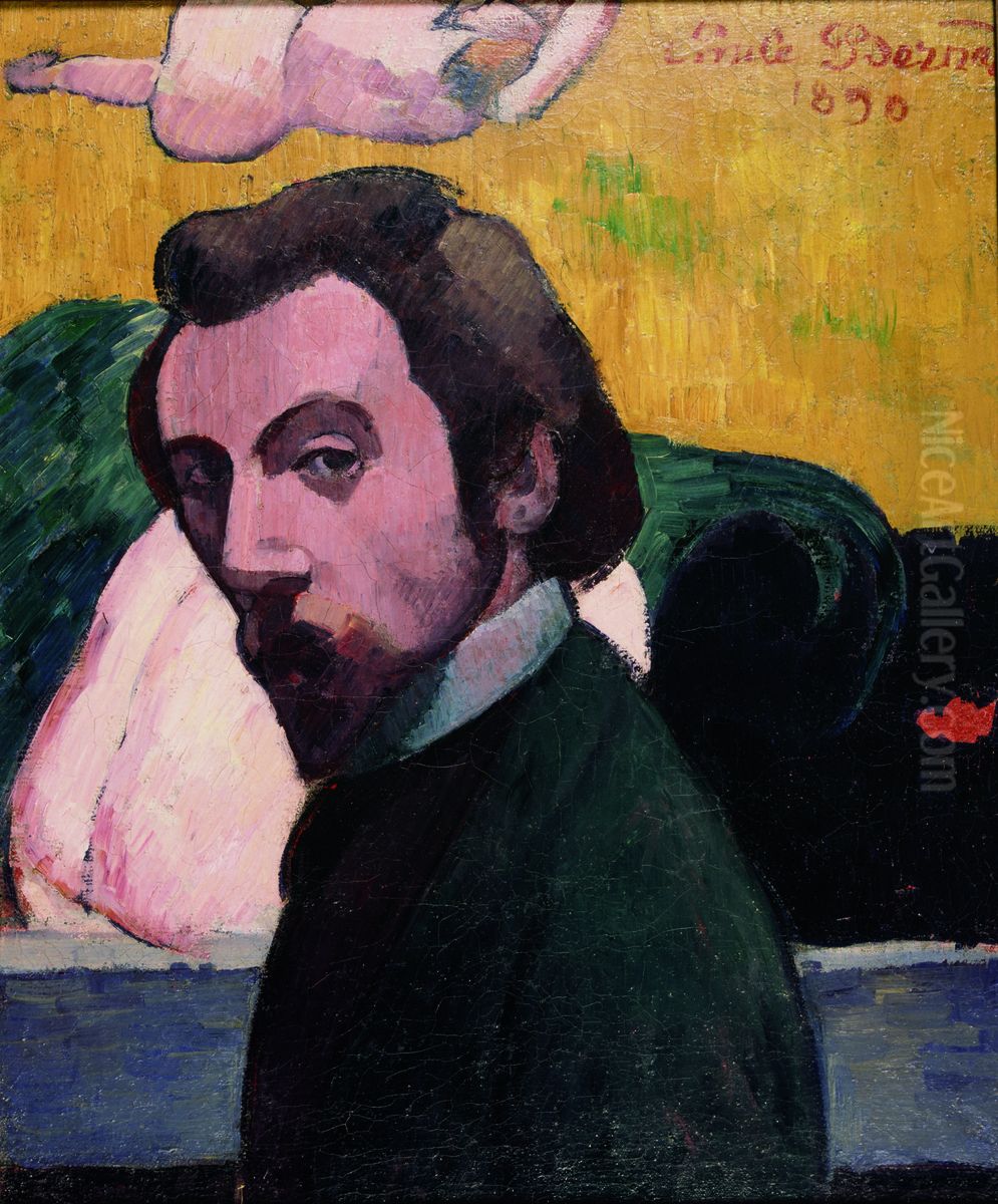 Emile Bernard autoportrait 1890 Oil Painting by Emile Bernard