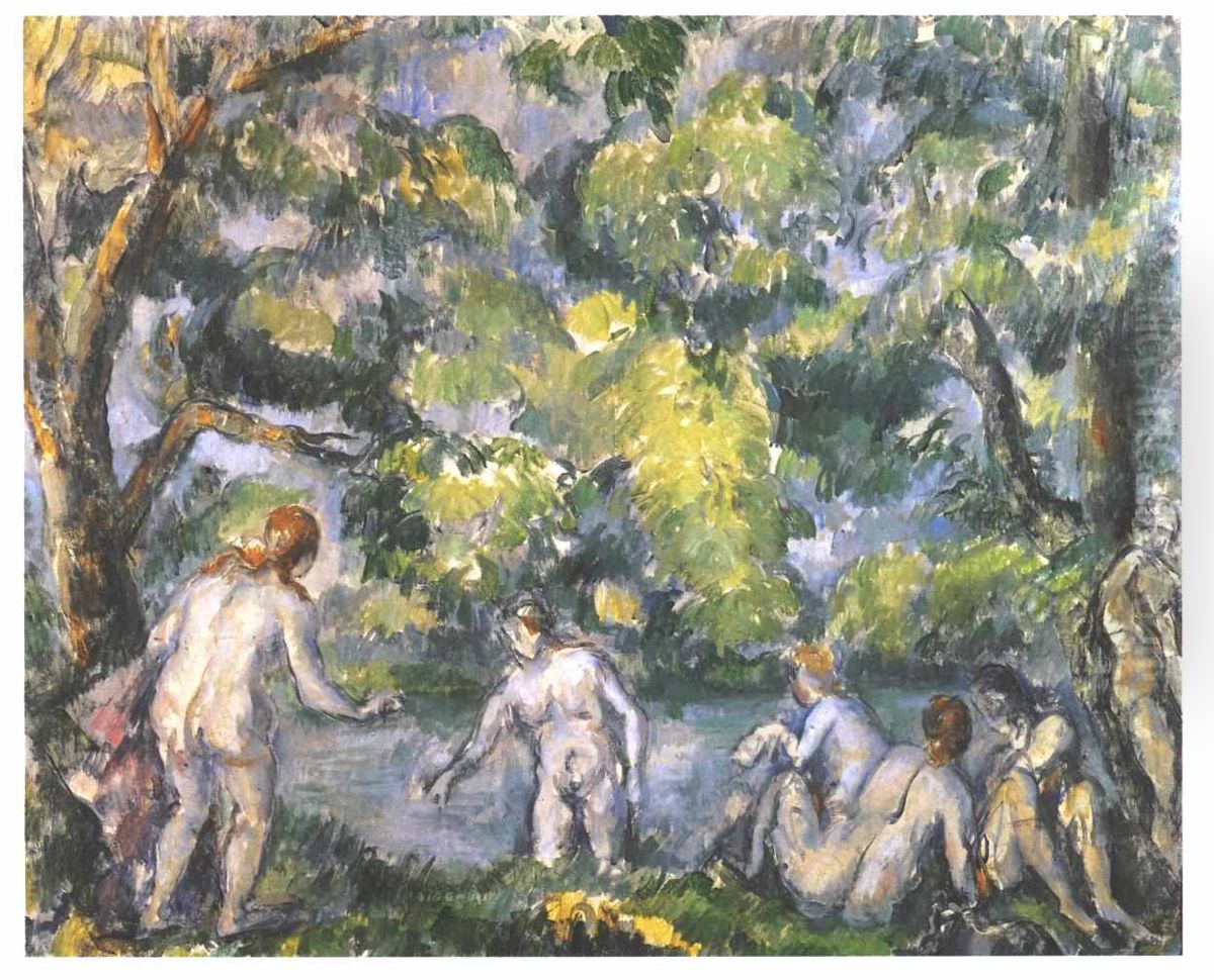 Six baigneuses; Les Ondines Oil Painting by Paul Cezanne