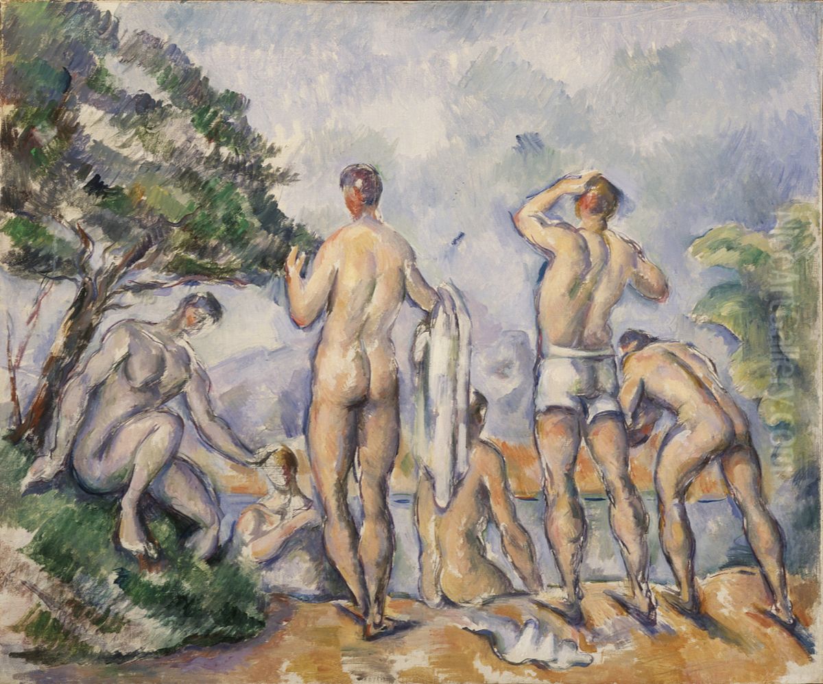 Bathers Oil Painting by Paul Cezanne