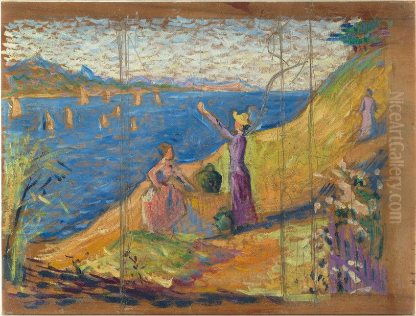 Women by the Well I Oil Painting by Paul Signac
