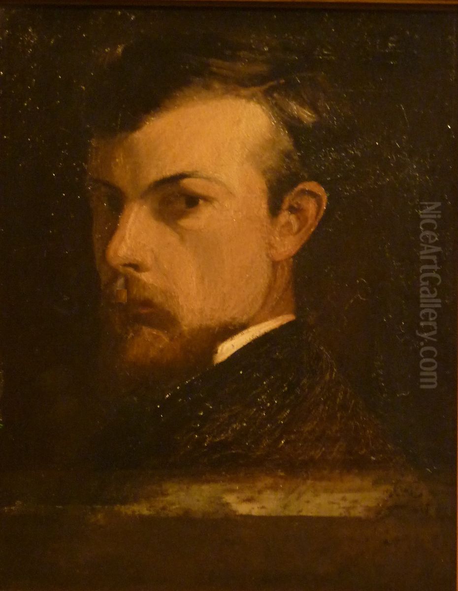 Mon portrait Oil Painting by Odilon Redon