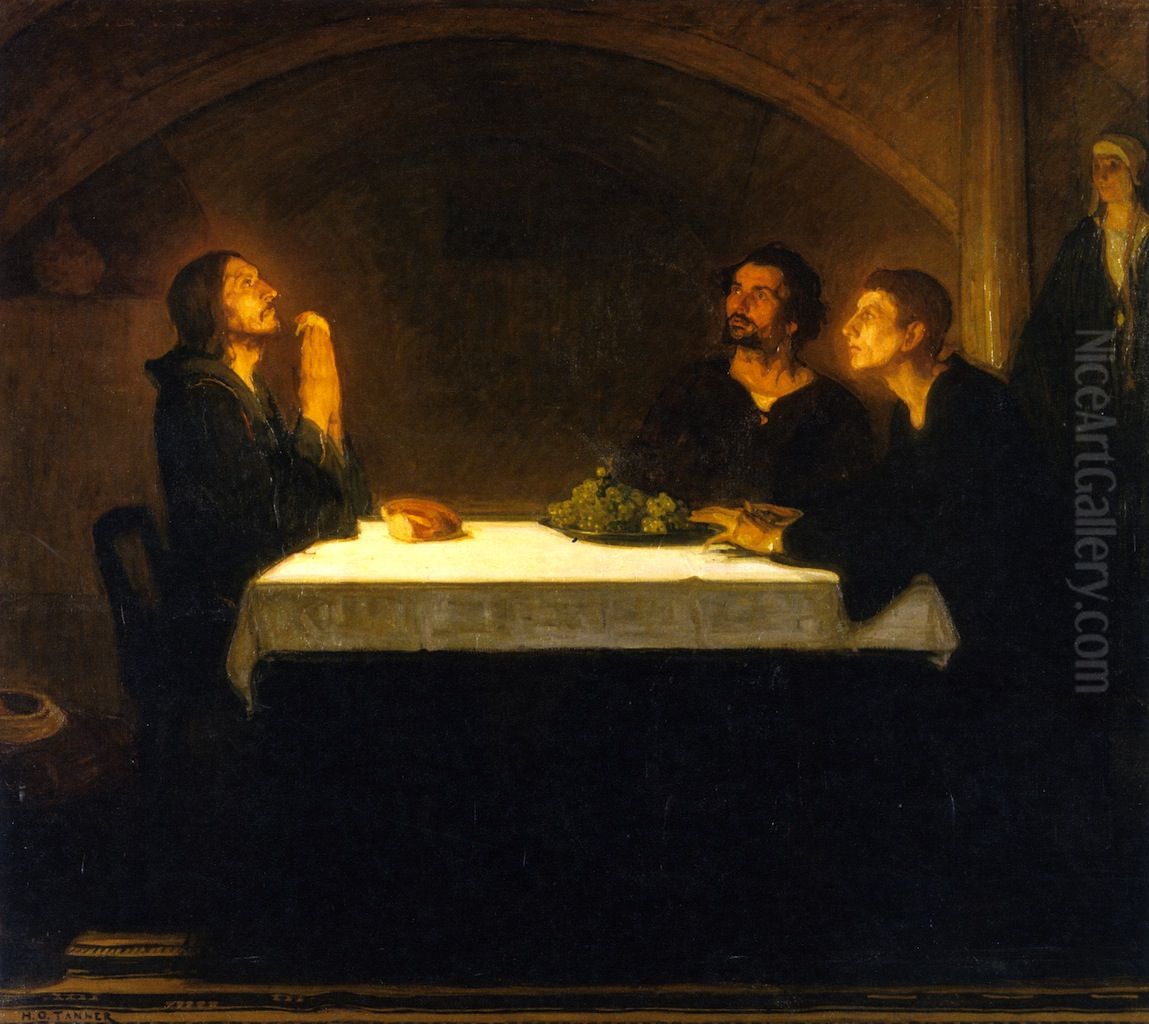 Les Pelerins d'Emmaus Oil Painting by Henry Ossawa Tanner