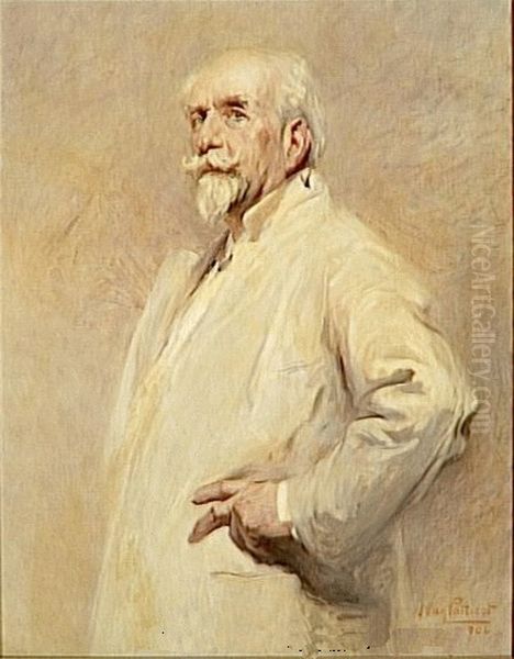 L'homme en blanc. Oil Painting by Jean Patricot