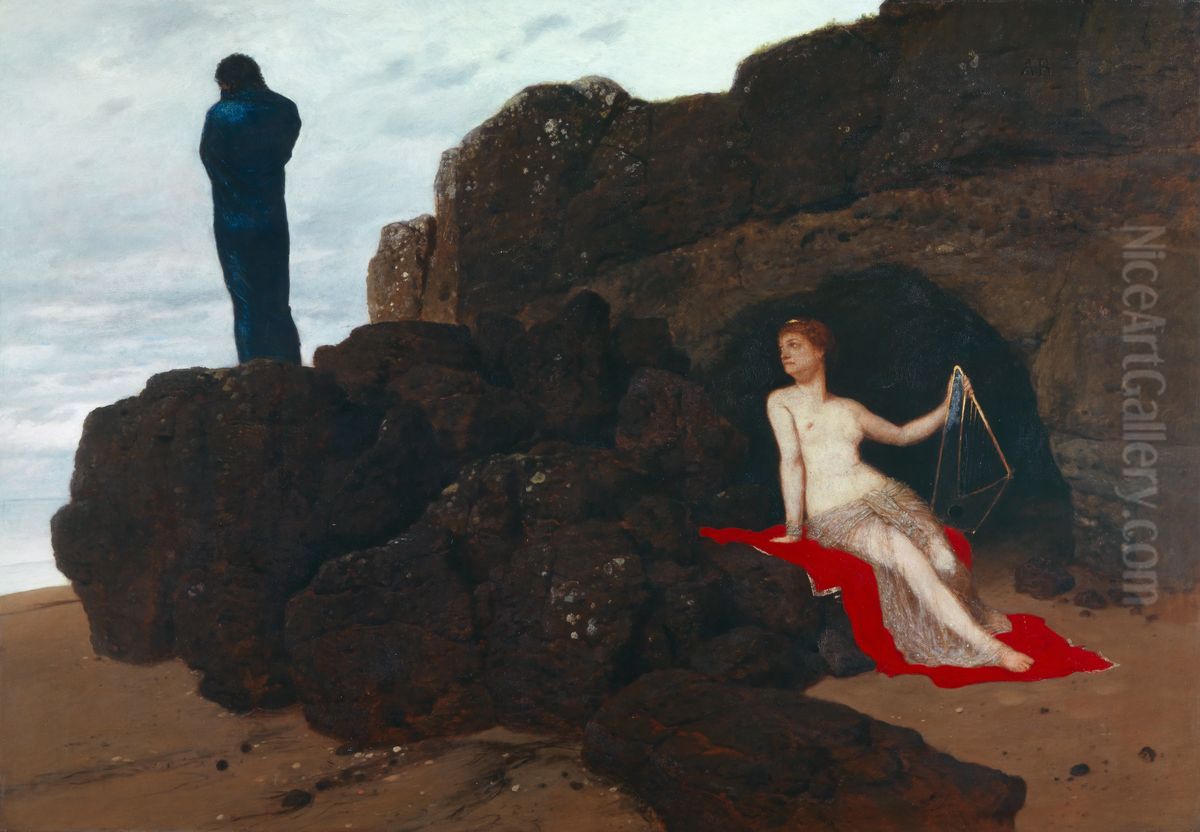 Ulysses and Calypso Oil Painting by Arnold Bocklin