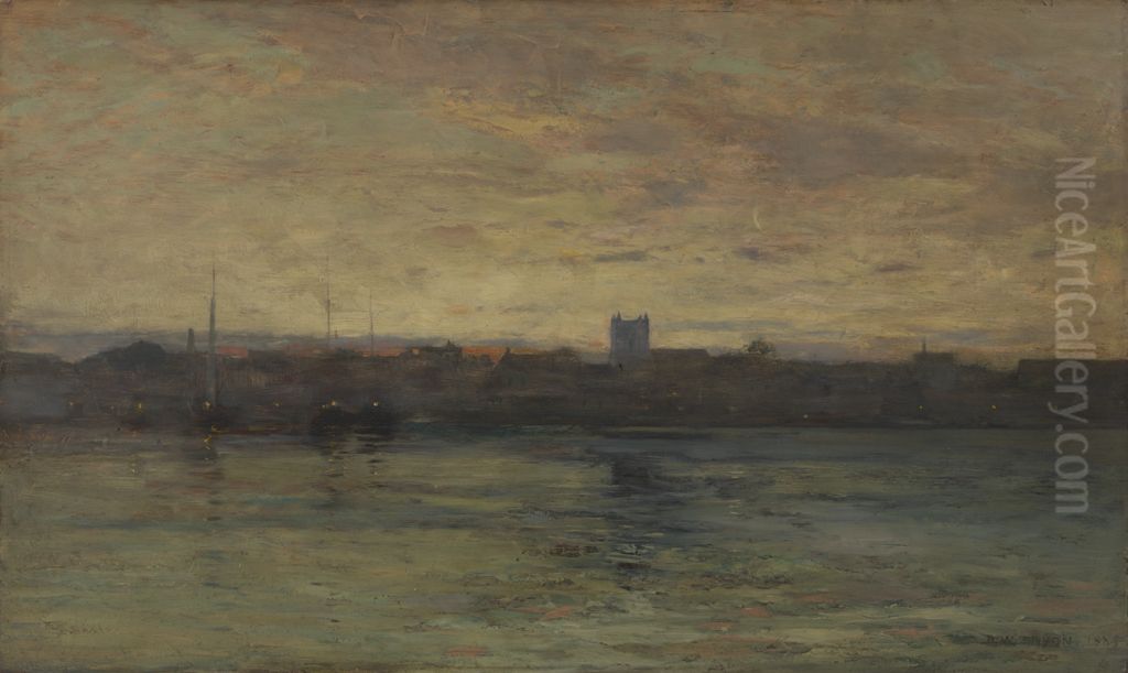 Daybreak, Fairhaven Oil Painting by Dwight William Tryon