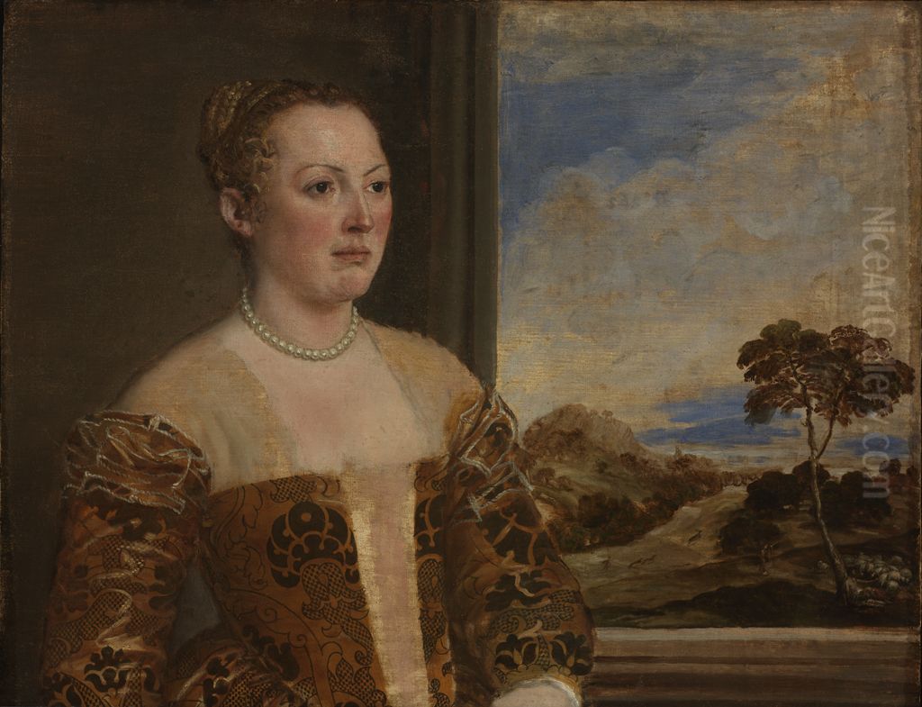 Portrait of a Woman Oil Painting by Domenico Riccio