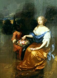 Portrait of an unknown woman, with a servant Portrait of an unknown woman, with a servant