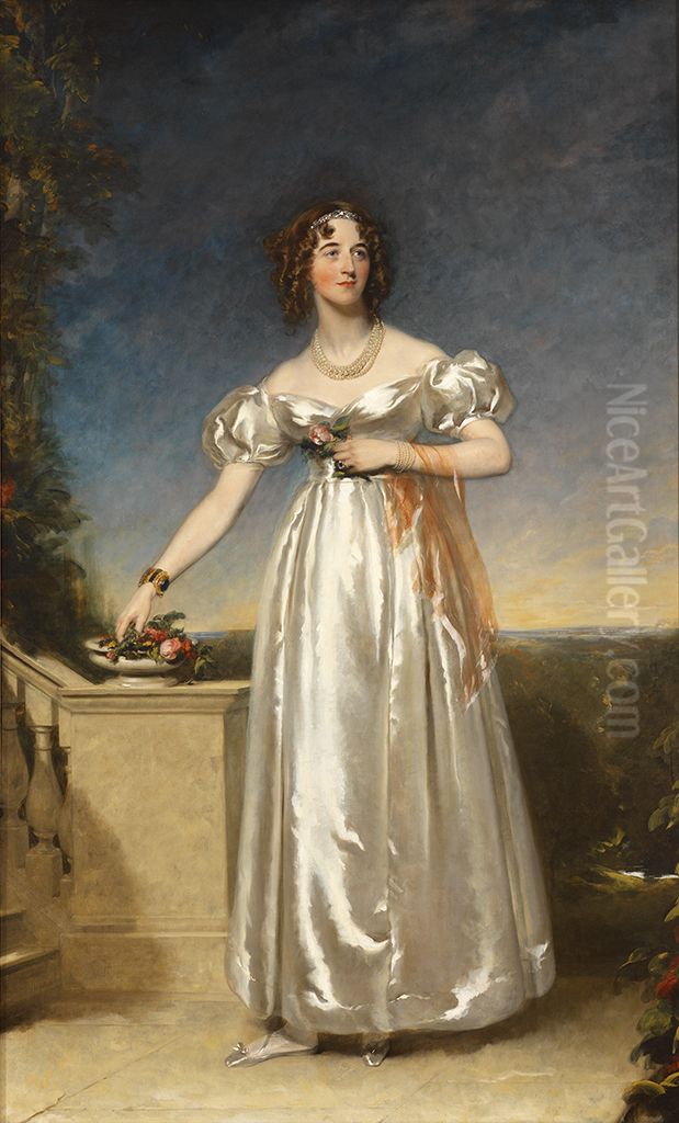 Portrait of Lady Sarah Ingestre Oil Painting by Thomas Lawrence