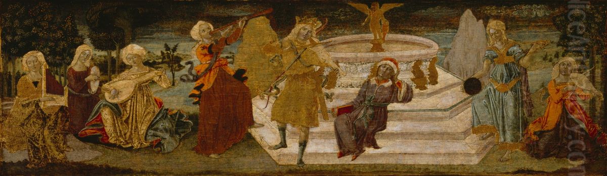 Apollo and the Muses Oil Painting by Benvenuto di Giovanni