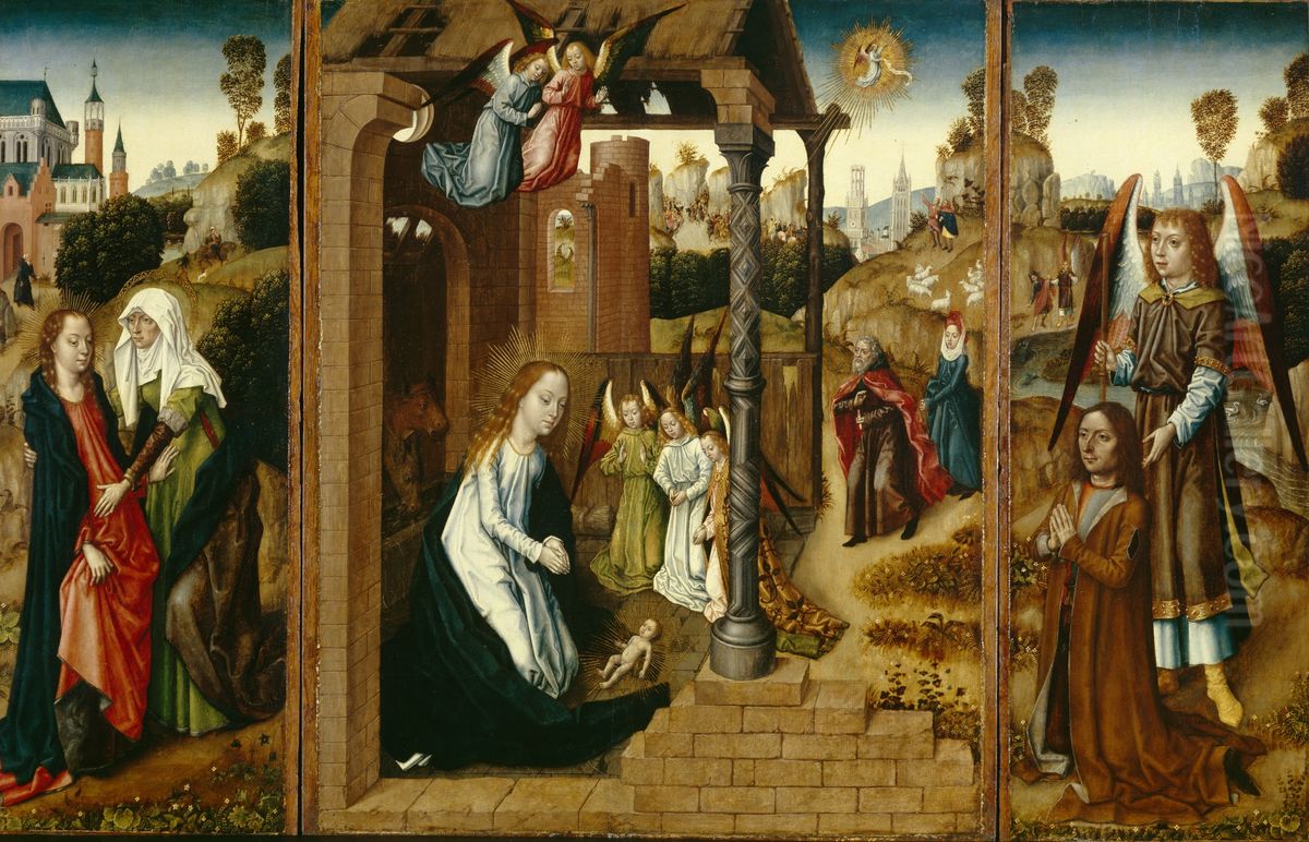 Nativity Oil Painting by Master of the Cologne legend of St. Ursula