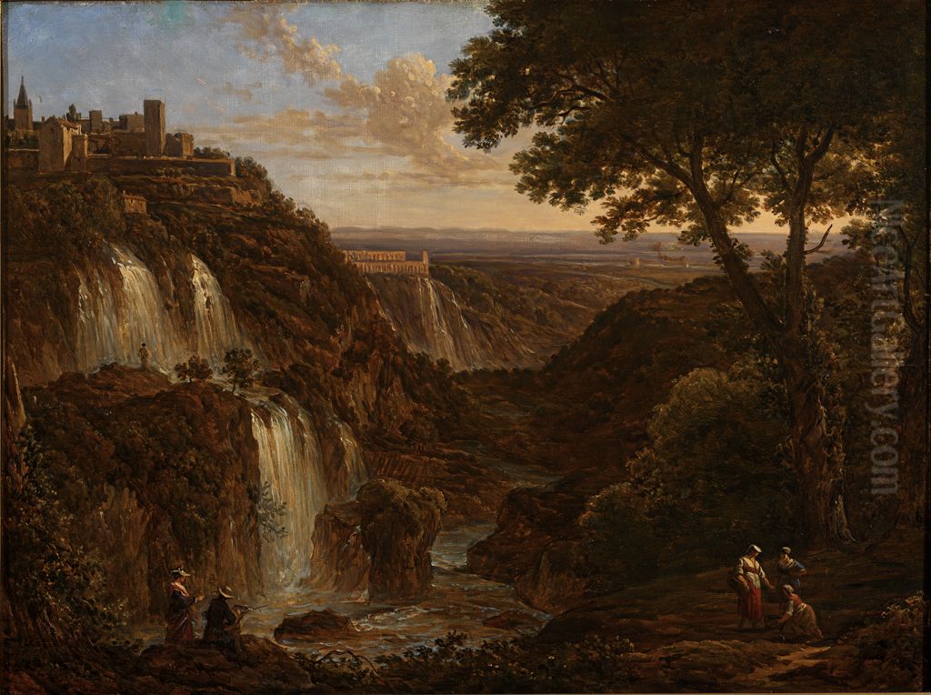 Tivoli Oil Painting by Jean-Victor Bertin