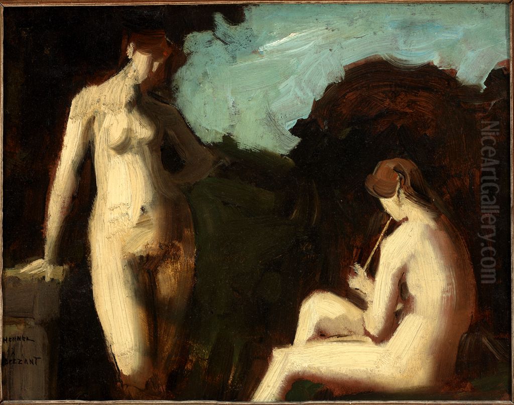 Idyll Oil Painting by Jean-Jacques Henner