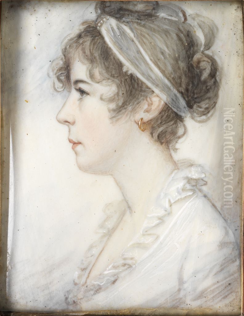 Harriet Lyman Oil Painting by Edward Greene Malbone