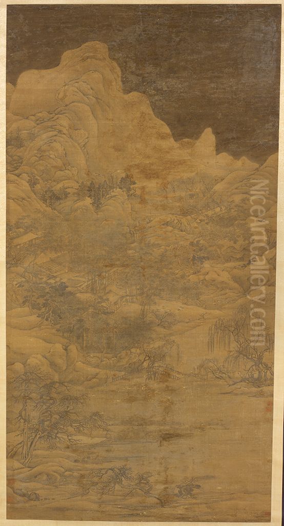 Winter Landscape Oil Painting by Wang Weihan
