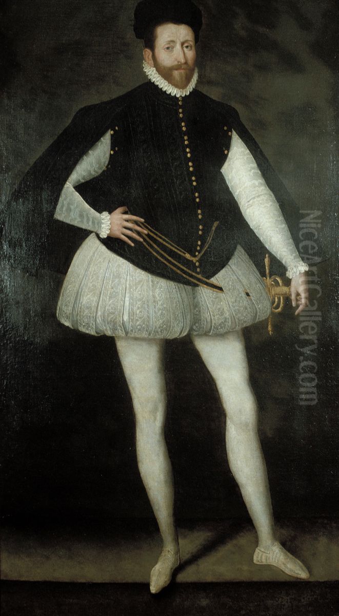 A Nobleman of the Valois Court Oil Painting by Francois Clouet
