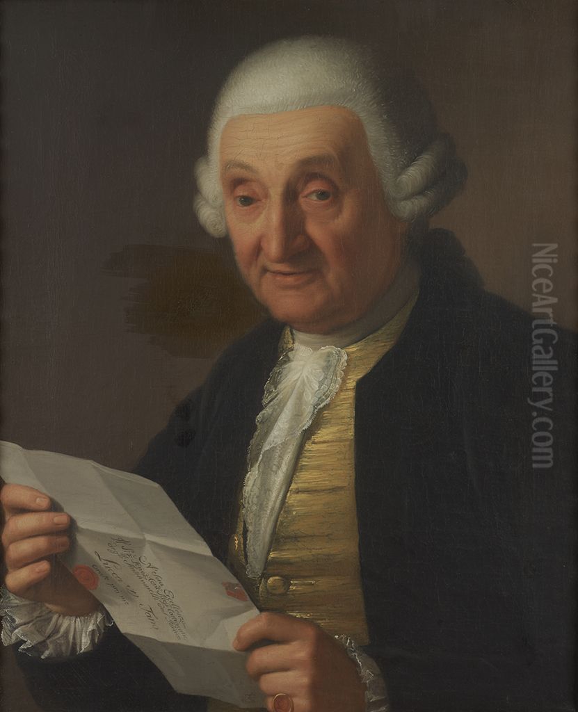 Portrait of Count Alessandro Castracane of Lucca Oil Painting by Stefano Tofanelli