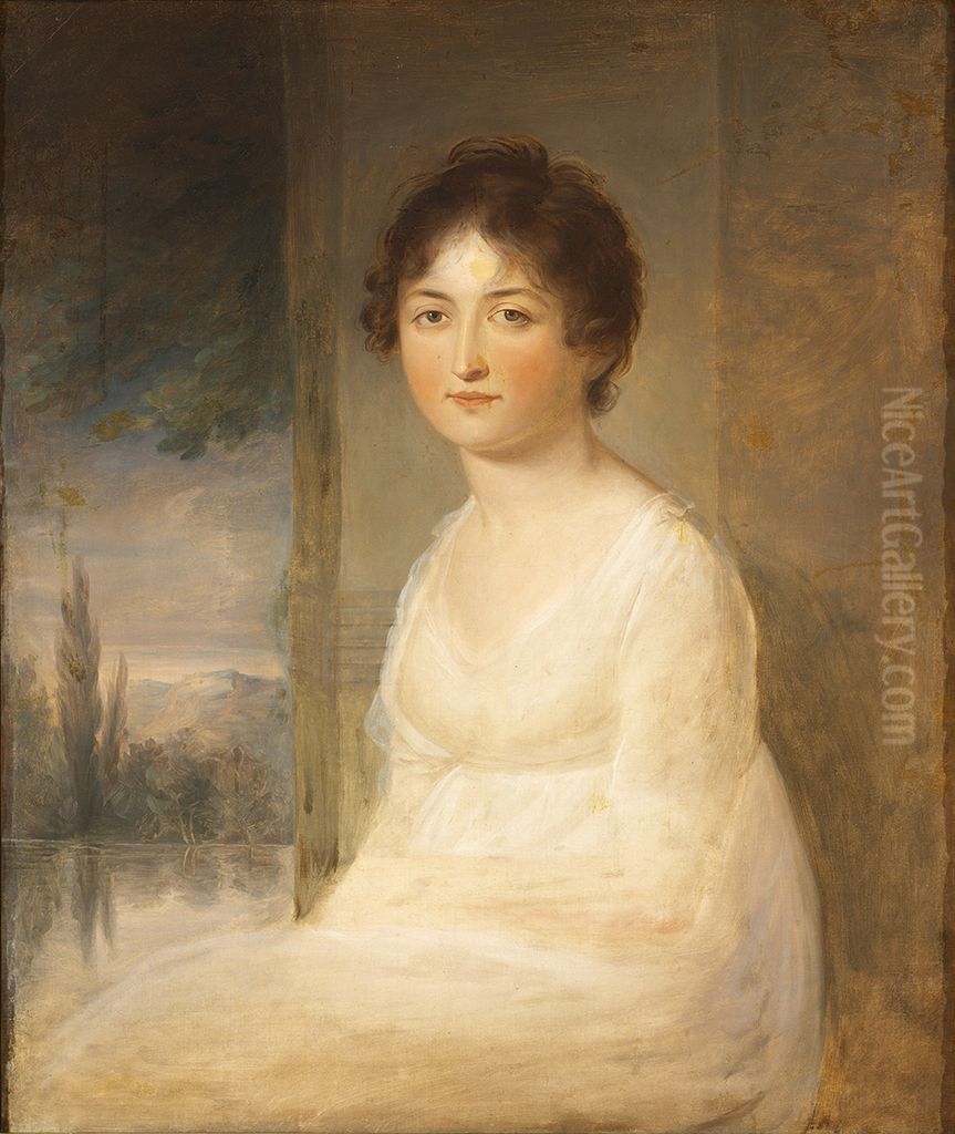 Portrait of Lydia Allen Oil Painting by Edward Greene Malbone