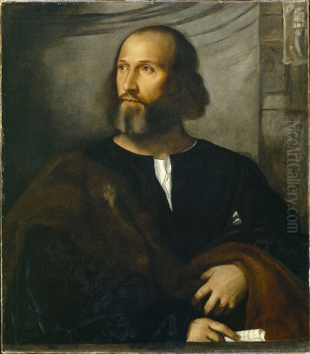 Portrait of a Bearded Man Oil Painting by Titian