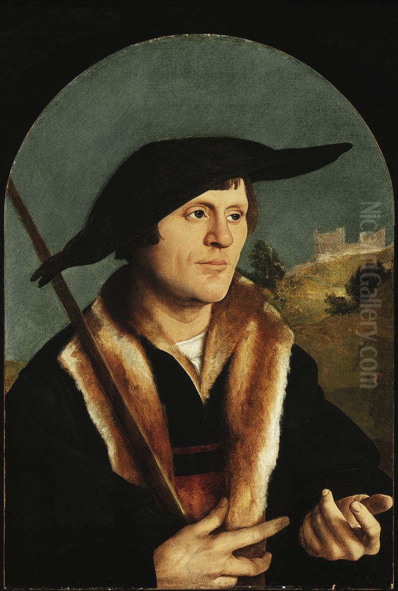 Pilgrim Oil Painting by Jan Van Scorel
