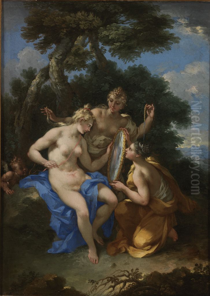 Toilet of Venus Oil Painting by Michele Rocca