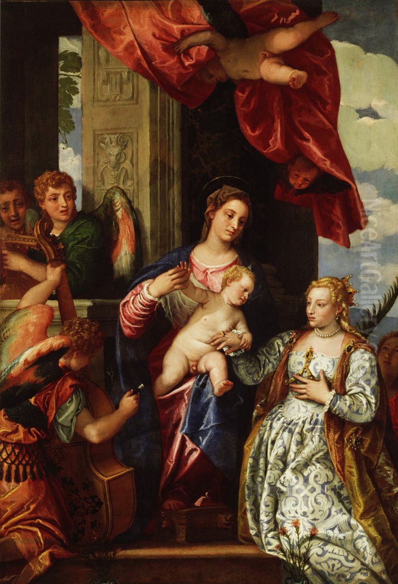 The Mystic Marriage of St. Catherine Oil Painting by Paolo Veronese (Caliari)
