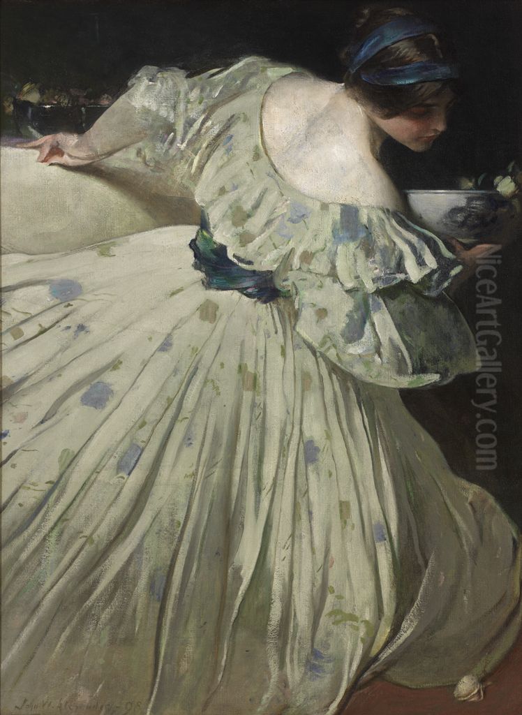 The Blue Bowl Oil Painting by John White Alexander
