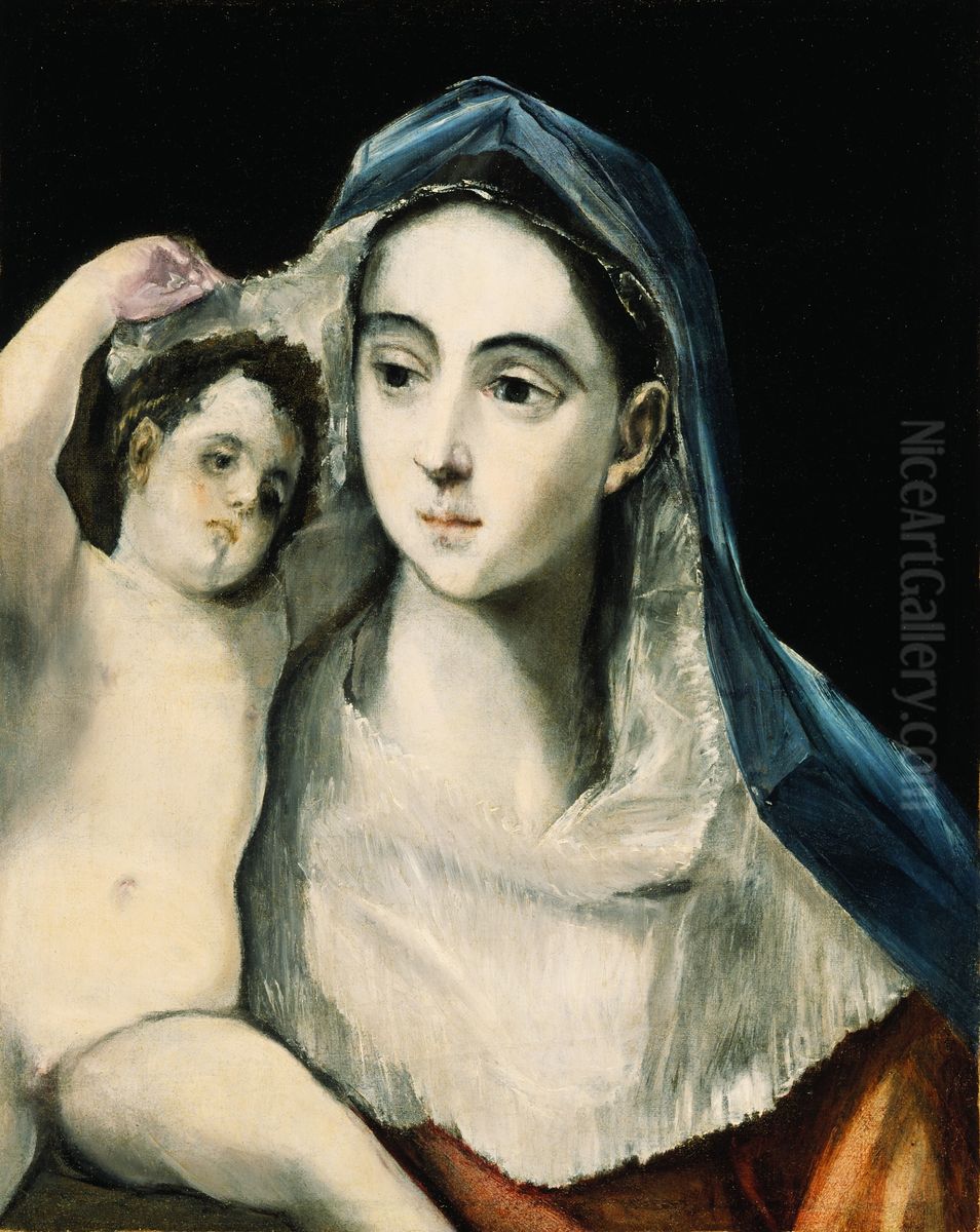 Madonna and Child Oil Painting by El Greco