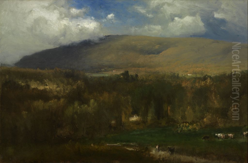 In the Berkshire Hills Oil Painting by George Inness