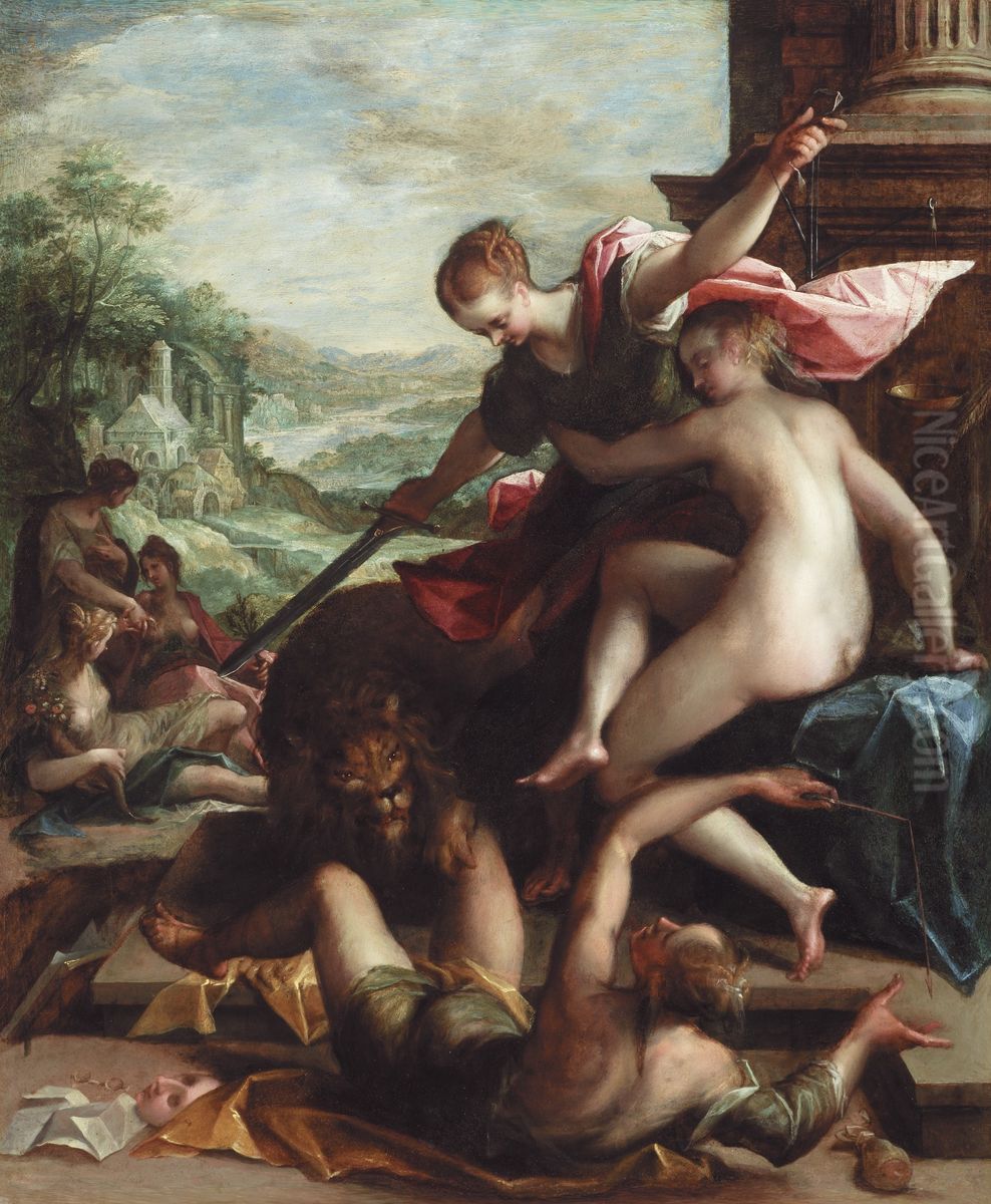 The Triumph of Truth Oil Painting by Hans Von Aachen