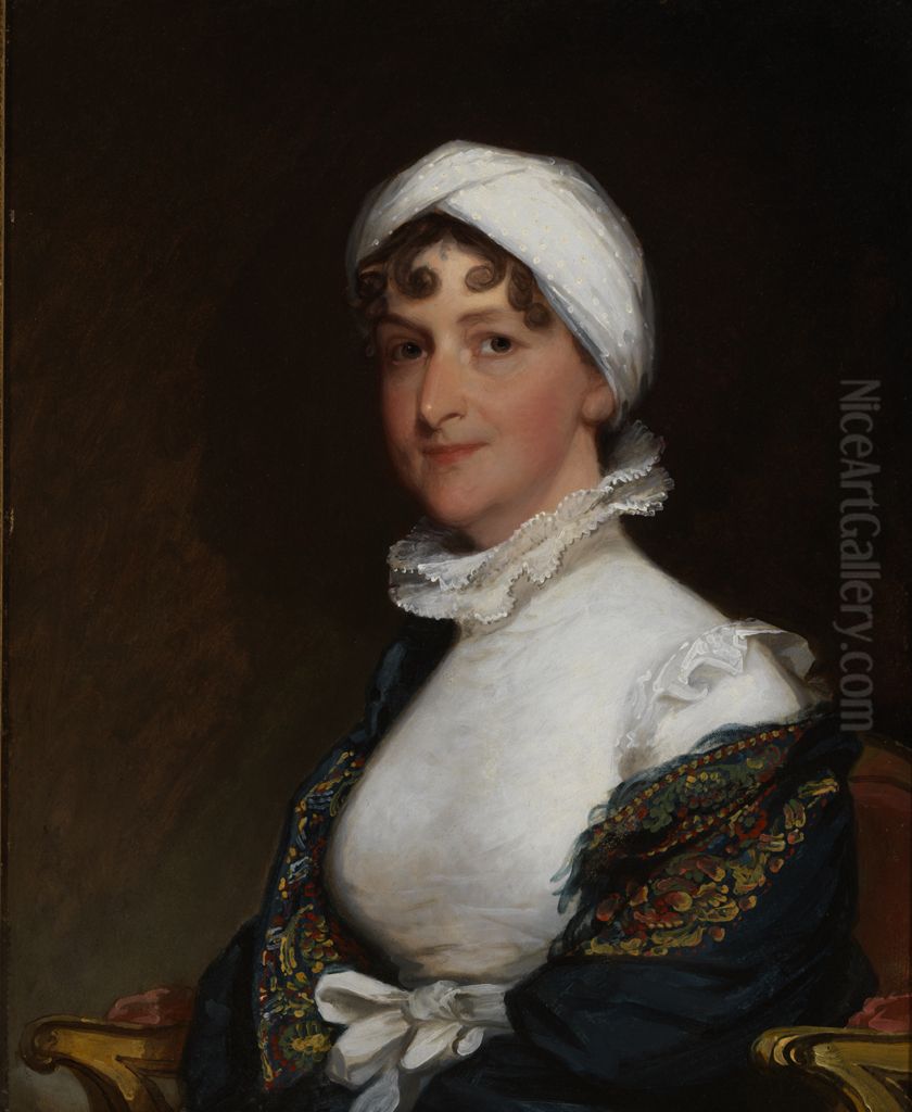 Portrait of Sarah Cutler Dunn Oil Painting by Gilbert Stuart
