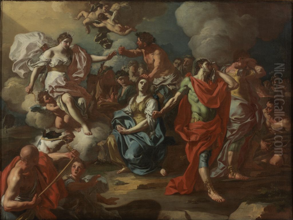 The Sacrifice of Iphigenia Oil Painting by Francesco de Mura