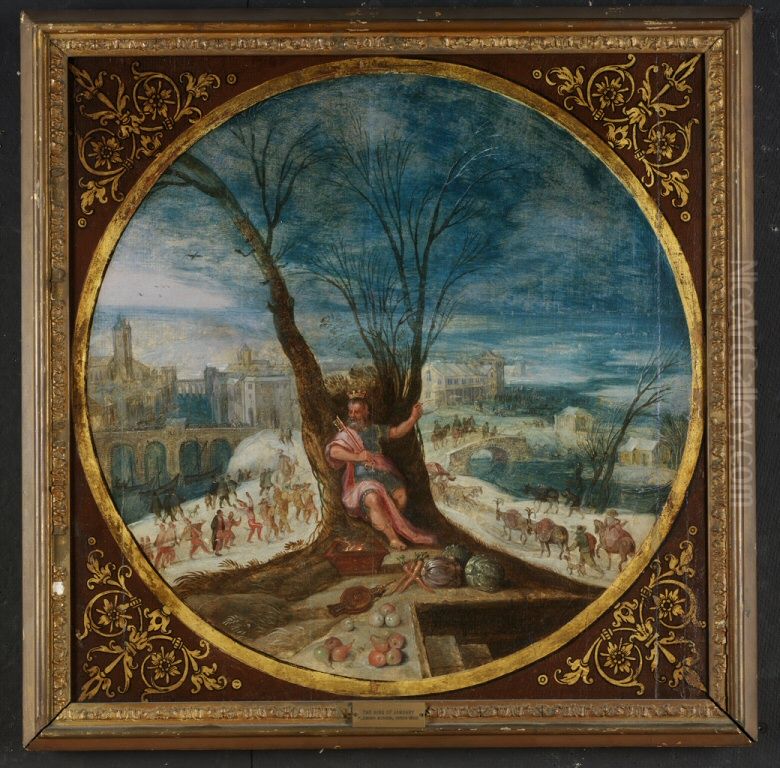 Allegory of January Oil Painting by Lodewijk Toeput