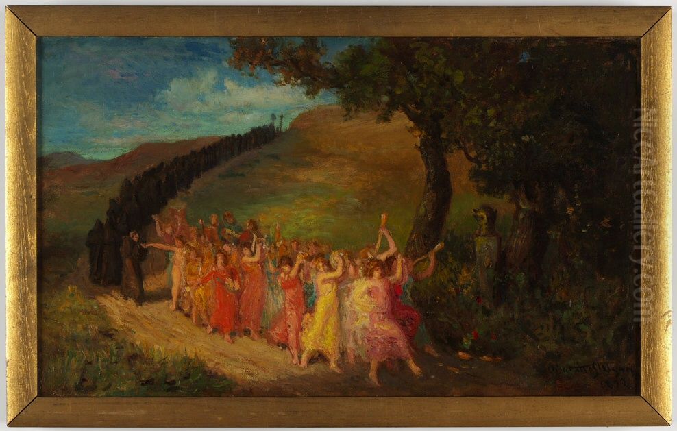A Pagan Procession Oil Painting by Charles Walter Stetson