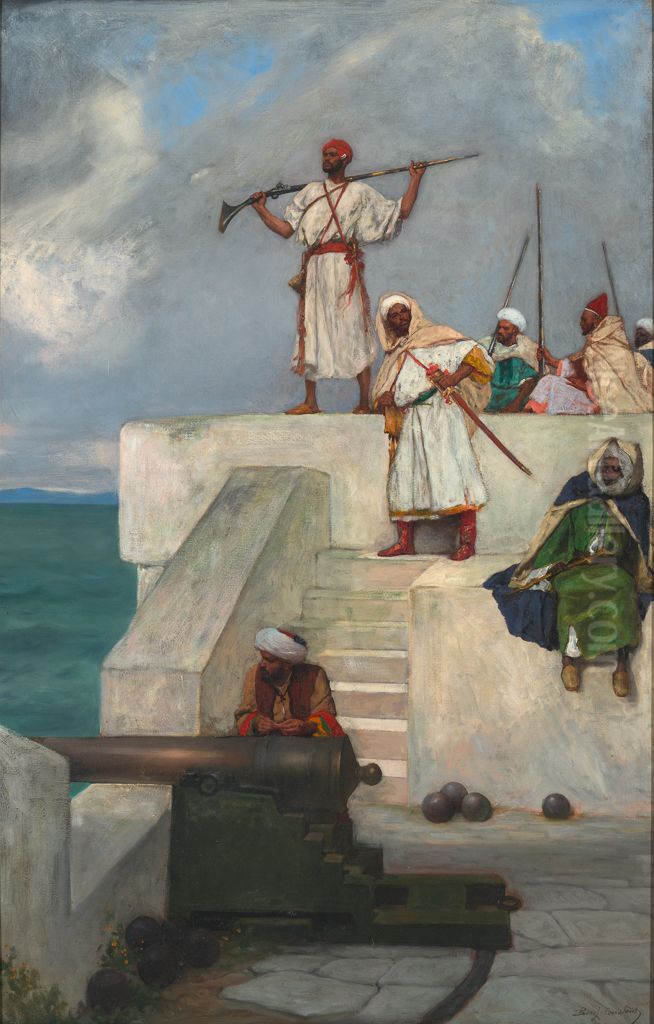 The Pasha's Soldiers Oil Painting by Jean-Joseph Benjamin-Constant