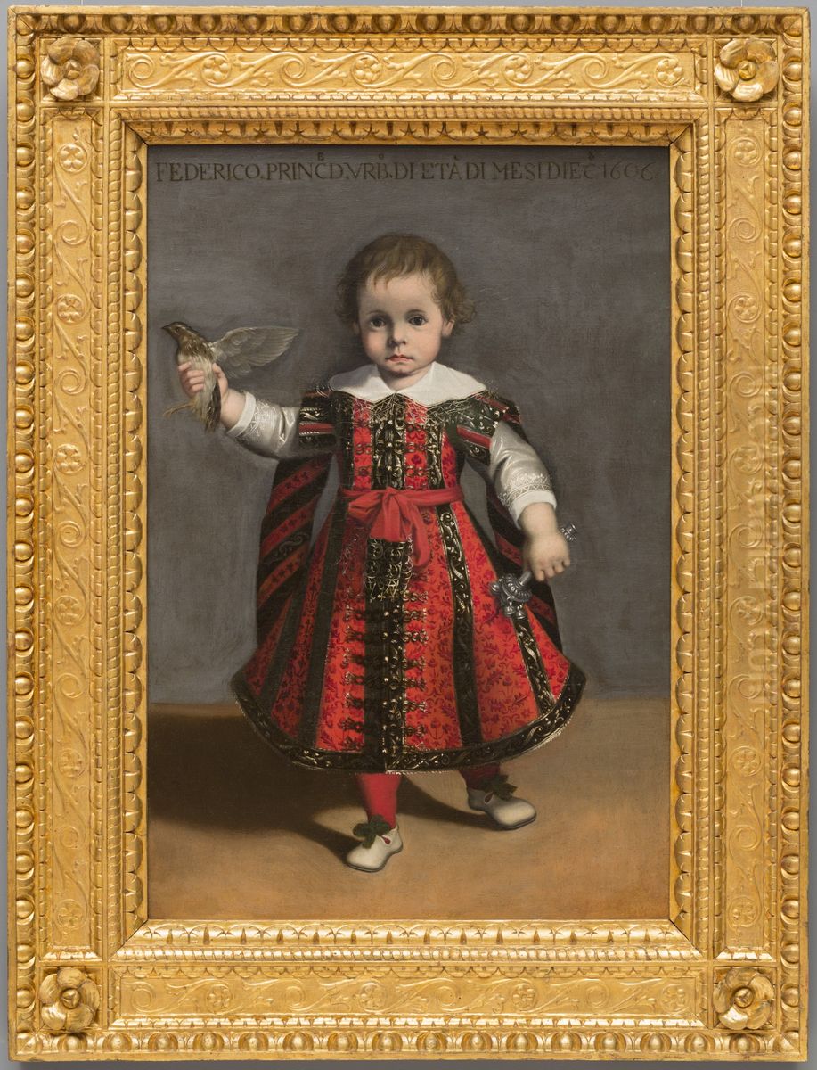 Federico, Prince of Urbino, at the Age of Eighteen Months Oil Painting by Alessandro Vitali